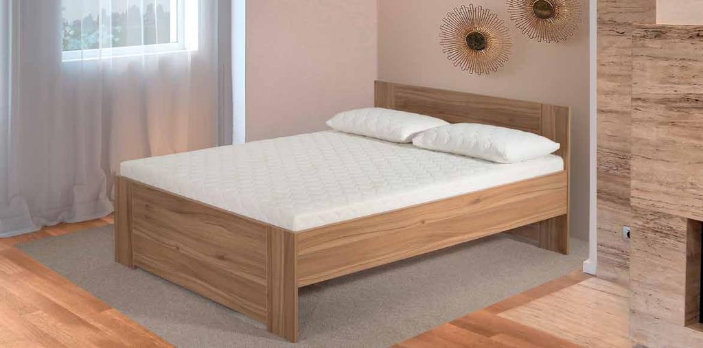 Łóżko Kronos wykonane z płyty laminowanej oklejone obrzeżem abs o grubości 2 mm łóżko posiada belkę środkową wzmacniającą konstrukcję (dotyczy łóżek o rozmiarach od 120 cm i powyżej) najlepiej w tym