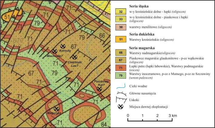 BARTNE Fragment mapy geologicznej wg.