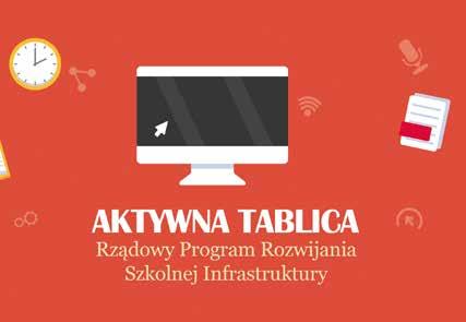 Program Aktywna tablica w szkołach gminnych Do końca br. do każdej gminnej szkoły zakupione zostaną tablice i monitory interaktywne.