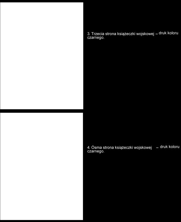 Na pierwszej stronie okładki (zewnętrznej) tłoczone folią srebrną godło państwa oraz napisy SIŁY ZBROJNE RZECZYPOSPOLITEJ POLSKIEJ i KSIĄŻECZKA