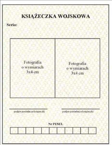 Okładka książeczki wojskowej str.