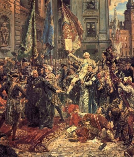Konstytucja 3 Maja rys historyczny Za zgodą Katarzyny II został zwołany przez Augusta Poniatowskiego Sejm Wielki, zwany również Czteroletnim, obradował w Warszawie, w latach 1788-1792.
