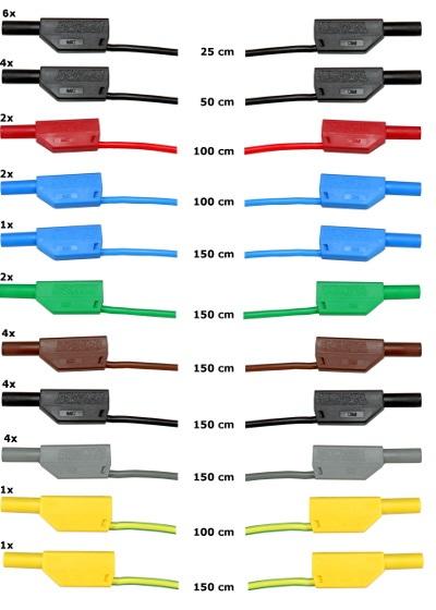 Akcesoria: Pos. nazwa produktu Bestell-Nr. Anz. 10 Zestaw izolowanych przewodów pomiarowych 4 mm (31 szt.