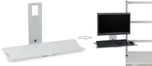 19 Adapter do klawiatury jako rozszerzenie mocowania płaskiego monitora ST8010-4G 1 Adapter do klawiatury jako rozszerzenie mocowania płaskiego monitora Adapter do klawiatury do użytku z uchwytem do