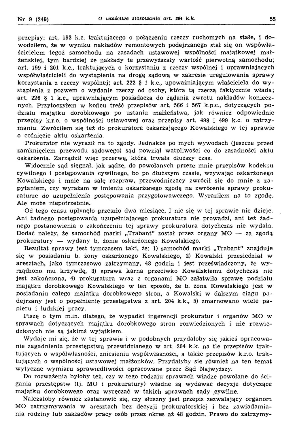 N r 9 (249) O właści