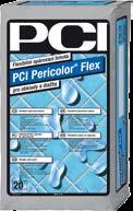 Elastyczna fuga cementowa PCI Pericolor Flex do wszystkich okładzin ceramicznych Specjalna fuga cementowa do spoinowania wszystkich okładzin ceramicznych. Szczególnie zalecana do okładzin gresowych.