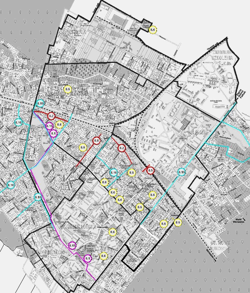 Gminy Legionowo realizowane na terenie kilku Zespołów: Projekt i budowa ścieżek rowerowych Projekt i budowa monitoringu wizyjnego miasta