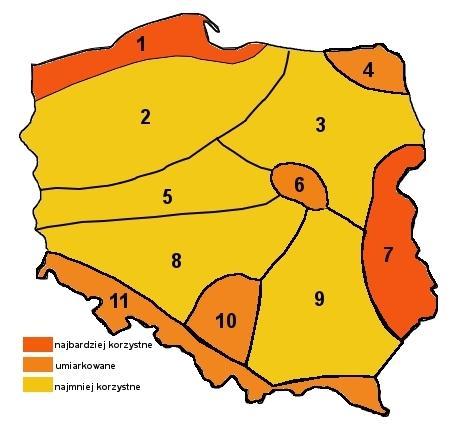 Rys. 14. Warunki słoneczne na terenie Polski Źródło: http://www.biomasa.