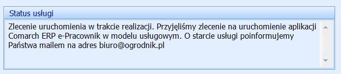 Na ekranie pojawi się komunikat informujący, że zamówienie zostało złożone i oczekuje na realizację. Rys 3.