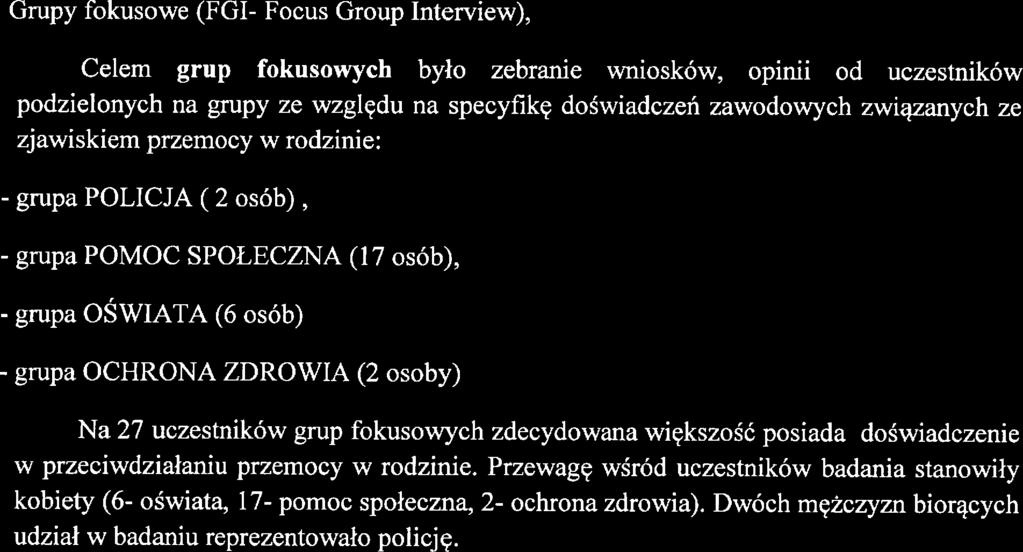 Jgo clm jst zmmdszni zjawiska przmocy w rodzini wobc dzici i młodziży a takż zaangażowani poszczgólnych instytucji w działania zawart w wypracowanym na podstawi badań harmonogrami działań, który