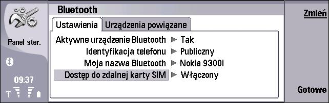 Pobieranie kontaktów W tym dokumencie opisano sposób pobierania kontaktów z urz±dzenia Nokia 9300i do zestawu samochodowego Nokia 616 podczas korzystania z po³±czenia Bluetooth i trybu profilu