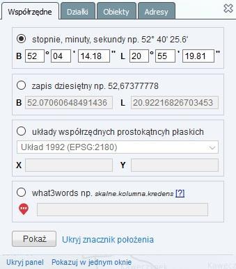 W programie e-mapa