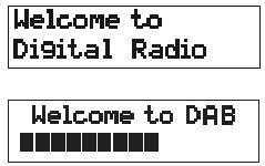 3. Jeśli po raz pierwszy będzie przeprowadzone szybkie skanowanie dla pasma III kanałów DAB jako Auto-Tune (automatyczne strojenie). Wyświetlacz pokaże Welcome do DAB (witamy w DAB) 4.