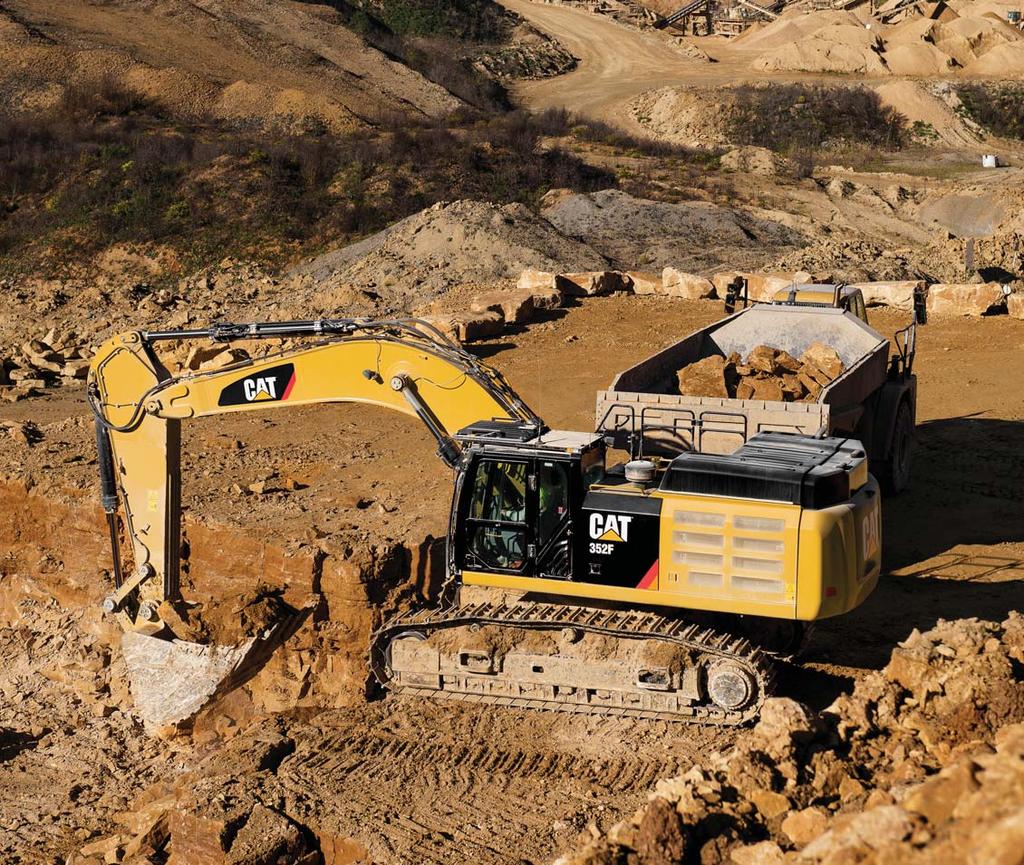 Niezawodność i wydajność Duża moc pozwalająca szybko i precyzyjnie przemieszczać materiał Moc hydrauliczna, widoczna przewaga maszyn Cat Gdy trzeba szybko i wydajnie przemieszczać ciężkie materiały,
