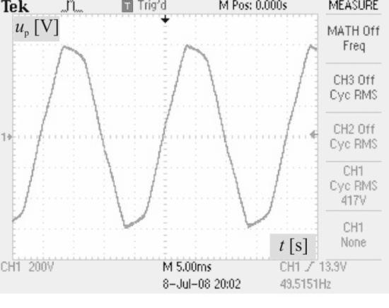 2 Zeszyty Problemowe Maszyny Elektryczne Nr 86/200 Rys.. Charakterystyka zewnętrzna API o wzbudzeniu kondensatorowym pracującej na 3-fazowe obciąŝenie symetryczne o róŝnym cosφ Rys. 2.