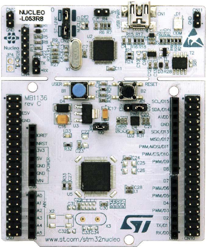 STM32L0: Cortex-M0+ w rodzinie STM32 Fot. 8. Wygląd zestawu DISCOVERY dla mikrokontrolerów STM32L0 Fot. 5.