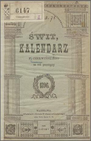 Wśród publikacji, które ukazały się drukiem zakładu Czerwińskiego wymienić należy: Kalendarz Świt (ukazywał się w latach 1890-1910), Katalog nakładowych książek religijnych znajdujących się w