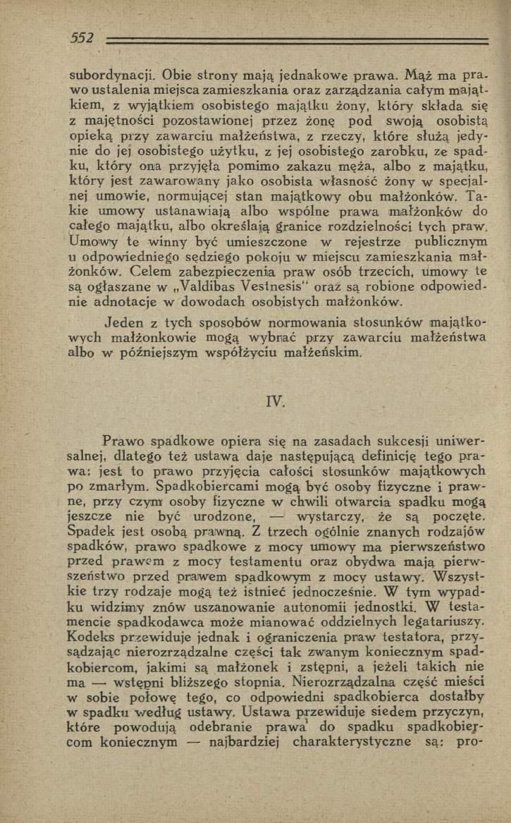 subordynacji. Obie strony mają jednakowe praw a.