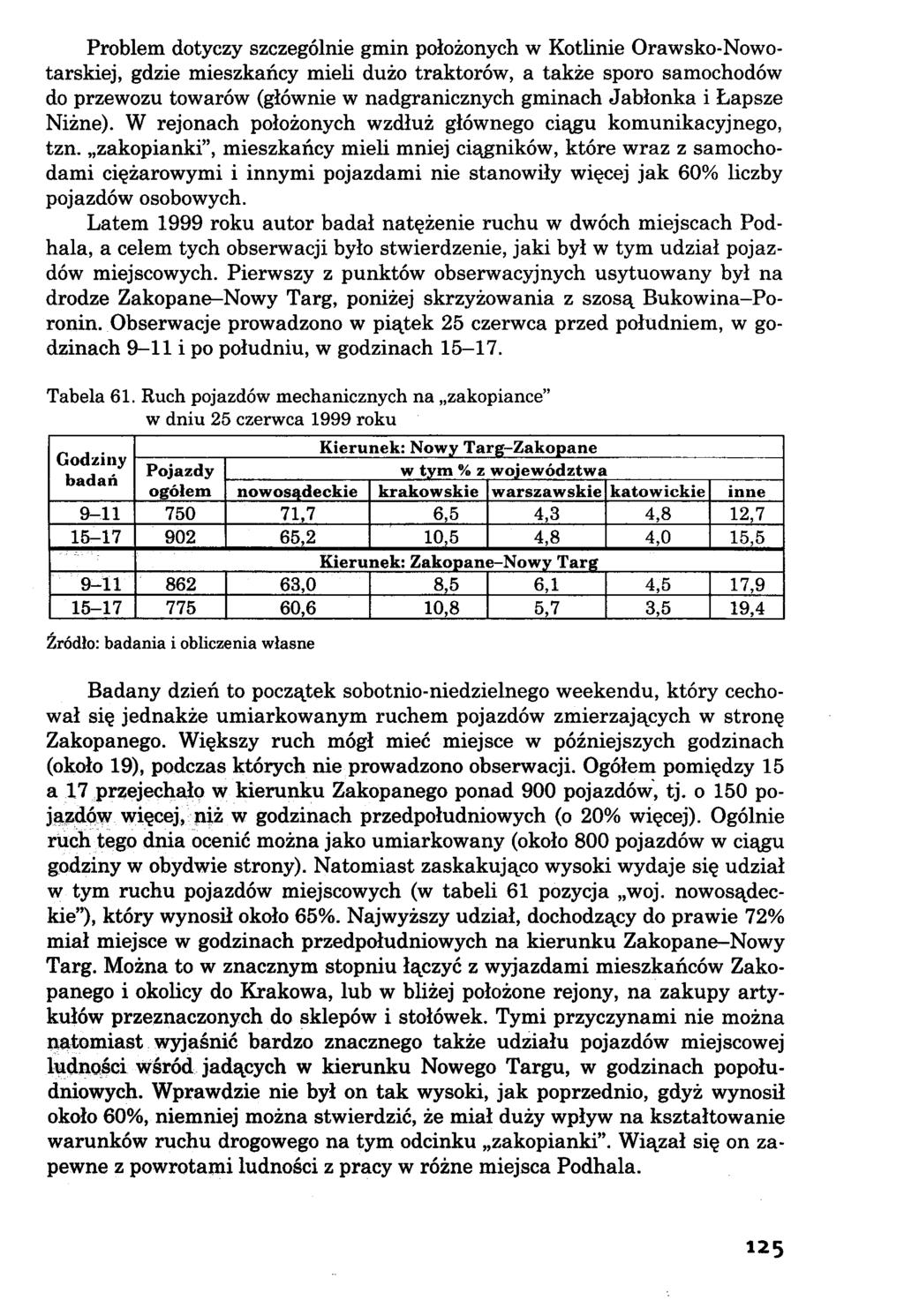 Problem dotyczy szczególnie gmin położonych w Kotlinie Orawsko-Nowotarskiej, gdzie mieszkańcy mieli dużo traktorów, a także sporo samochodów do przewozu towarów (głównie w nadgranicznych gminach