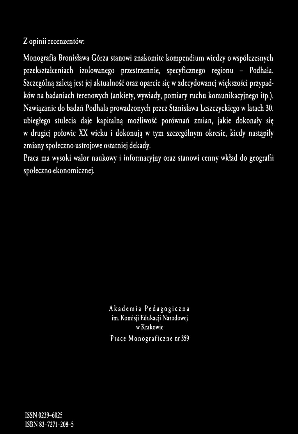 ubiegłego stulecia daje kapitalną m ożliwość porów nań zm ian, jakie dokonały się w drugiej połowie XX w ieku i dokonują w tym szczególnym okresie,