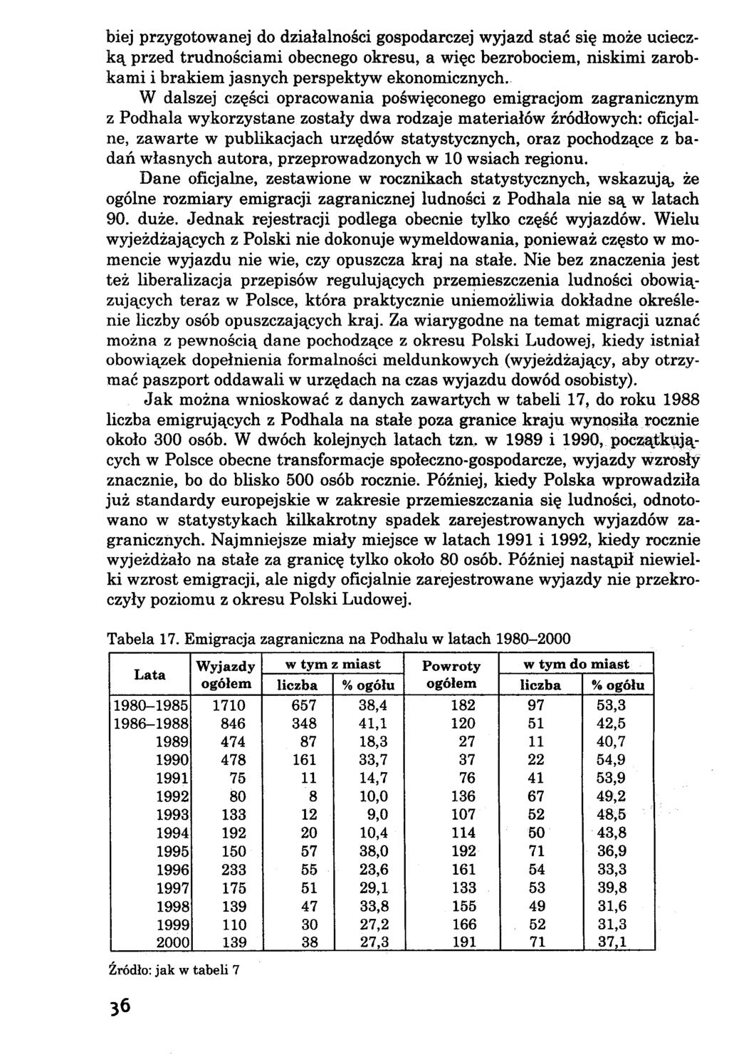 biej przygotowanej do działalności gospodarczej wyjazd stać się może ucieczką przed trudnościami obecnego okresu, a więc bezrobociem, niskimi zarobkami i brakiem jasnych perspektyw ekonomicznych.