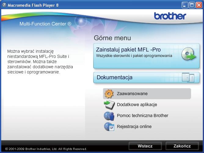 Dl użytkowników interfejsu sieiowego Progrm BRAdmin Light (dl użytkowników systemu Windows ) Progrm