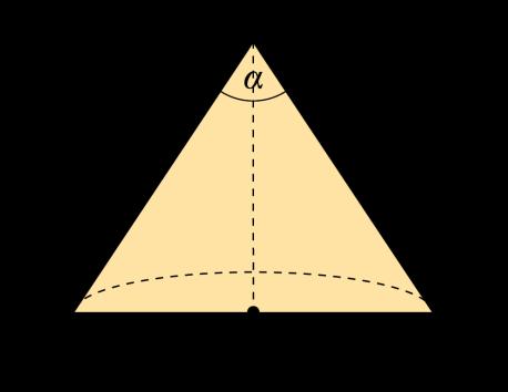 Przekrojem osiowym stożka nazywamy część wspólną stożka i płaszczyzny zawierającej oś jego obrotu.