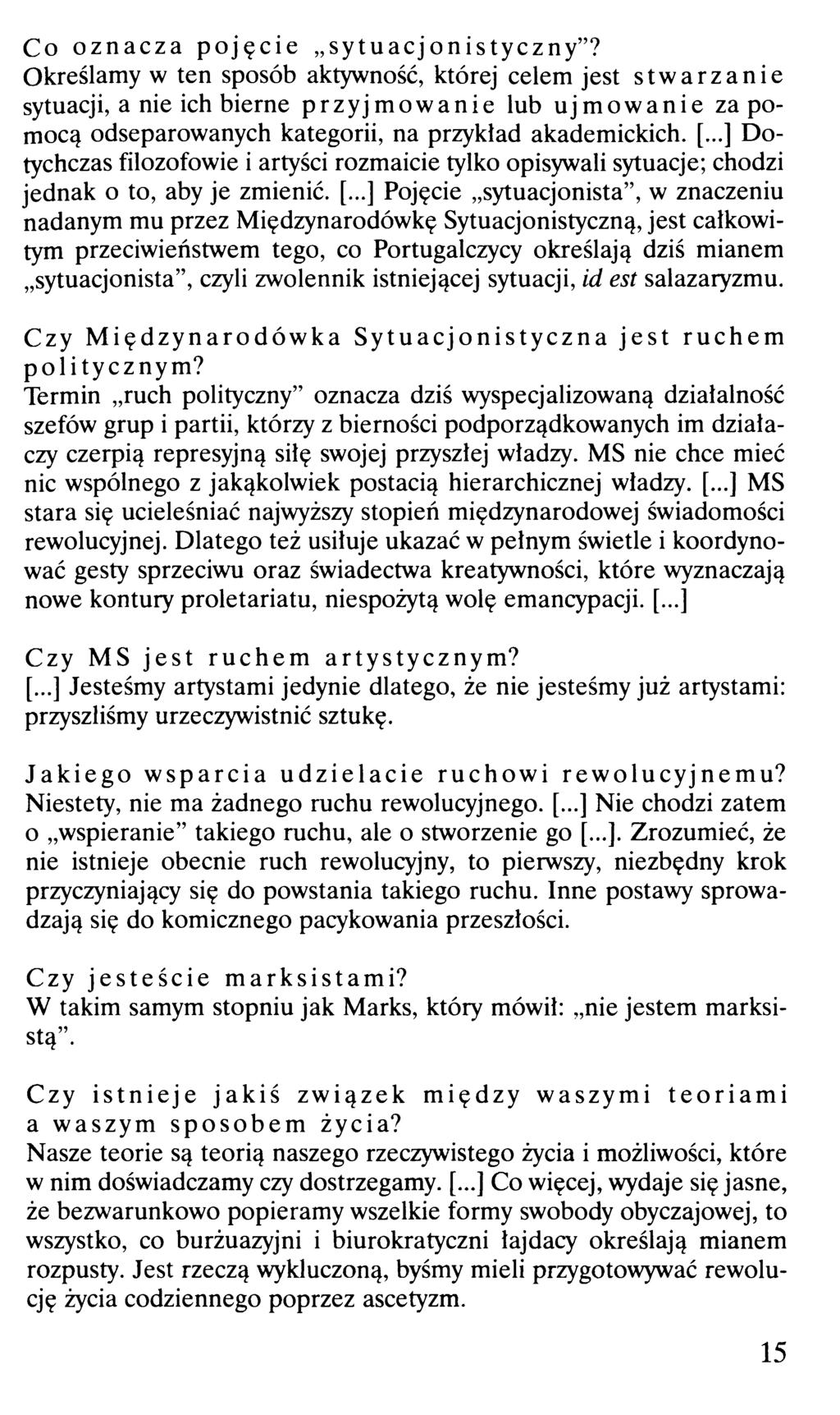 Co oznacza pojęcie sytuacjonistyczny"?