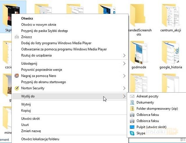 Używaj rozszerzonej opcji Wyślij do Wyślij do to znana użytkownikom systemu Windows opcja, która pozwala przenieść zaznaczone pliki i foldery do wybranego