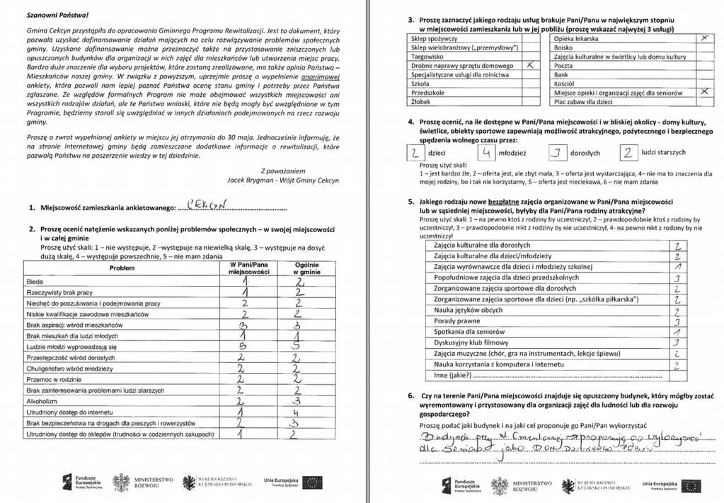 Przykład wypełnionej