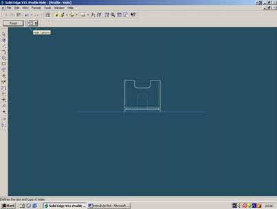 zadeklarowaniu płaszczyzny roboczej - rysunek 23, średnicę otworu