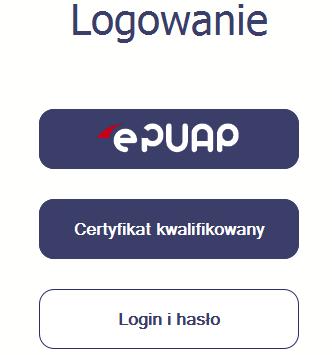 Zakładanie konta e-puap Logowanie w systemie awaryjnym W przypadku, gdy z powodów technicznych wykorzystanie profilu zaufanego epuap nie jest możliwe,