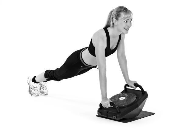 Trainingsbändern B TWIST-BOARD WITH EXERCISE BANDS Deska do wykonywania skrętów z taśmami