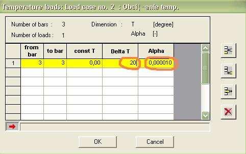 OK. DEFINIOWANIE OBCIĄŻEŃ ZMIANAMI TEMPERATURY Utworzyć kolejny przypadek obciążenia np.: Obciążenia temp.