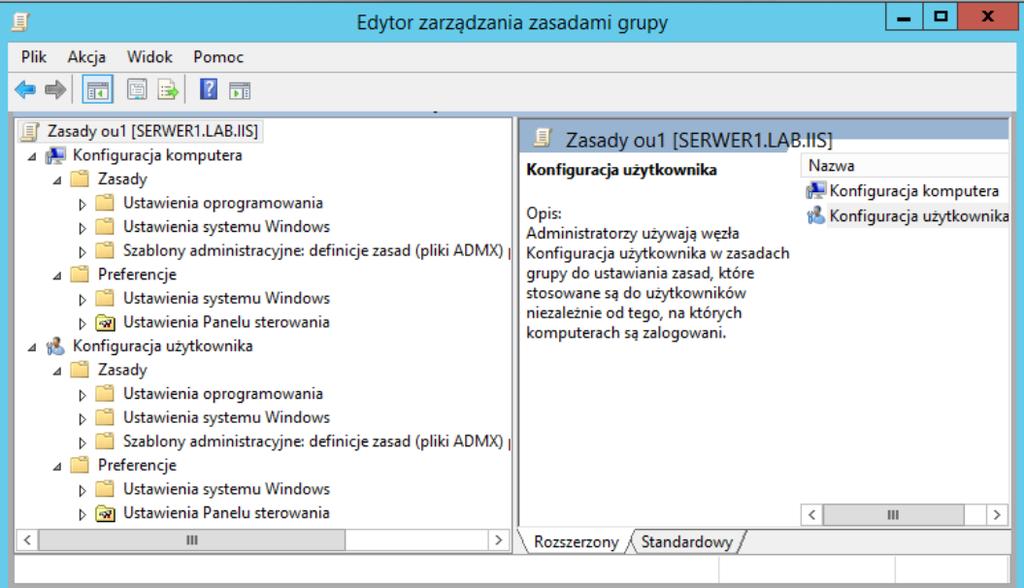 Edycja GPO Ustawienia zasad grupy znajdują się w Obiektach Zasad Grupy (GPO) i służą do zdefiniowania środowiska pulpitowego użytkowników.