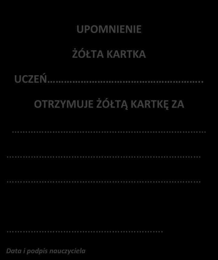 UPOMNIENIE ŻÓŁTA KARTKA UCZEŃ.