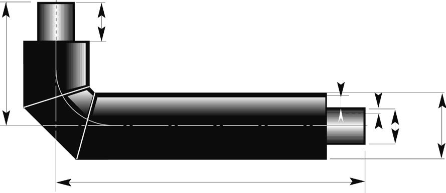 MANT system rur preizolowanych Kolano, 1.0 x 2.0 m, 90 6.