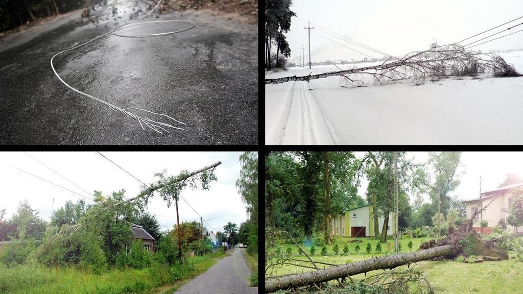 Nie podchodź do zerwanych przewodów energetycznych, które leżą na ziemi lub zwisają ze słupa.