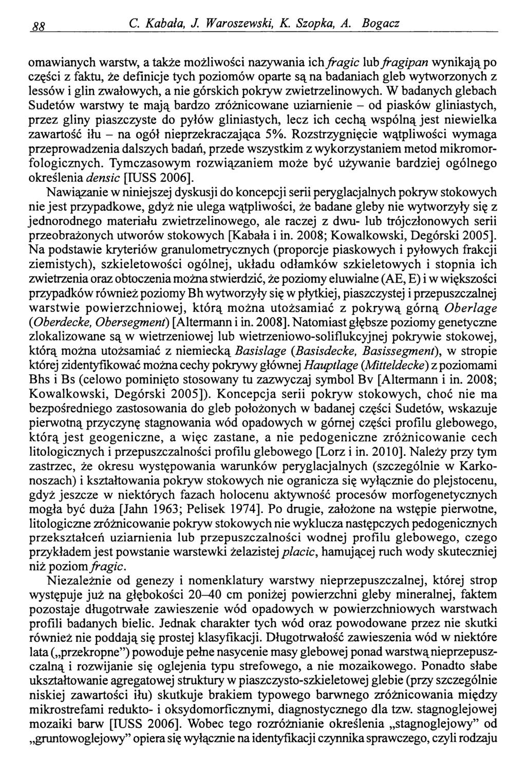 88. C. Kabała, J. Waroszewski, K. Szopka, A.