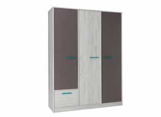 51 cm 3DOOR WARDROBE h 195/w 145/d 51 cm R04