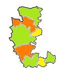 Na terenie powiatu znajduje się 8 gmin: 2 gminy miejskie: Knurów, Pyskowice, 2 gminy miejsko-wiejskie: Sośnicowice, Toszek, gminy wiejskie: Rudziniec, Wielowieś, Gierałtowice, Pilchowice Rysunek 2