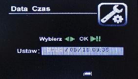 10. Nadpisywanie w³./wy³. Ustawienia Systemowe 1. Jêzyk Polski 2. Data Czas Wybierz datê i czas. Aby zatwierdzæ naciœnij OK. 3. Wyjœcie Video PAL NTSC 4.