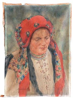 Fot. 4. Kobieta w stroju ludowym, Aleksander Augustynowicz, XIX/XX w., akwarela (fot. G.