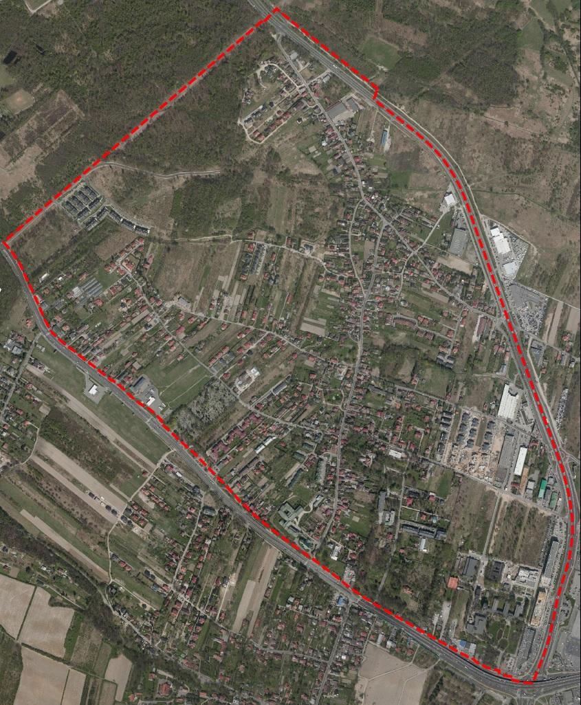 ewidencyjnej Krowodrza. Powierzchnia terenu wynosi 230,6 ha. Analizowany obszar znajduje się na terenie dawnej podkrakowskiej wsi Bronowice Wielkie.