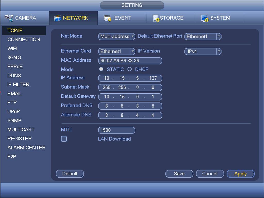 Ilustracja 2-14 Ilustracja 2-15 2.10 PTZ 2.10.1 Konfiguracja PTZ Main Menu->Setting->System->PTZ (Menu główne->ustawienia->system->ptz) - pokaże się następujący interfejs. Patrz Ilustracja 2-16.