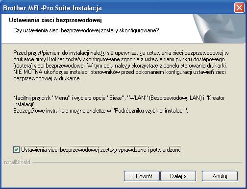 exe w ktlogu głównym i kontynuuj od punktów, y zinstlowć pkiet MFL-Pro Suite. W systemie Windows Vist, kiedy pojwi się ekrn Kontrol kont użytkownik, kliknij opję Zezwlj.