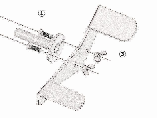 INSTRUKCJA MONTAŻU DŹWIGNI RUSZTU RUCHOMEGO 1 2 3 1. Śruba M8x16-2 sztuki 2.