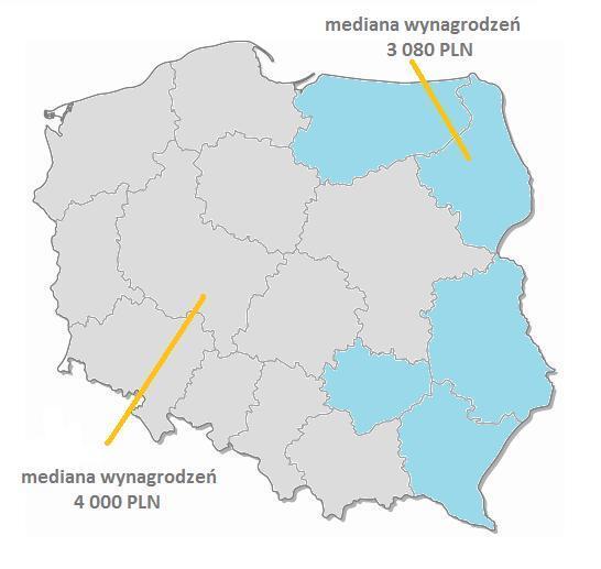 podlaskie i warmińsko-mazurskie były najsłabiej rozwiniętymi regionami w całej Unii.