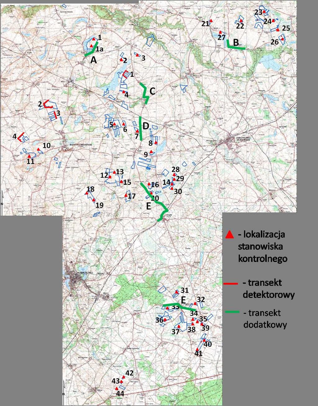 Legenda: liczba zarejestrowanych sygnałów trwających max 5 sekund na danej powierzchni Imax maksymalny jednostkowy indeks aktywności nietoperzy stwierdzony w danej