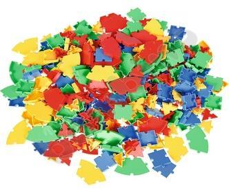 10 Klocki puzzle klocki konstrukcyjne w różnych kształtach i kolorach; w poręcznym